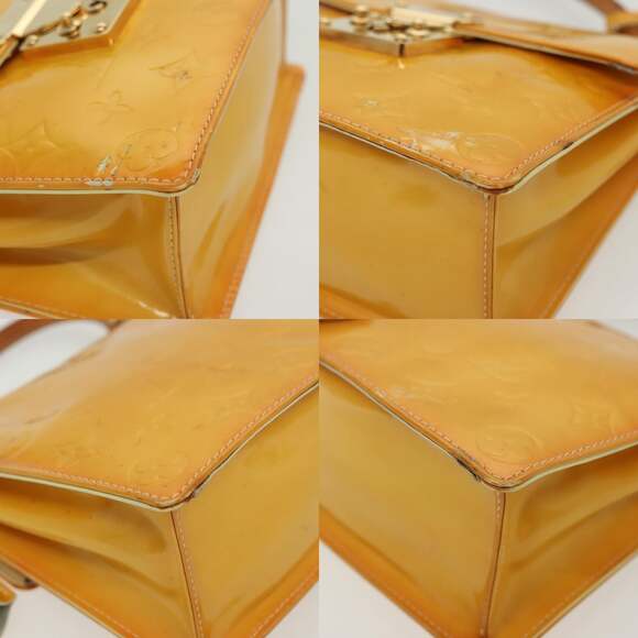 LOUIS VUITTON Monogram Vernis Spring Street Bag Lime Yellow M91068 - Picture 10 of 12